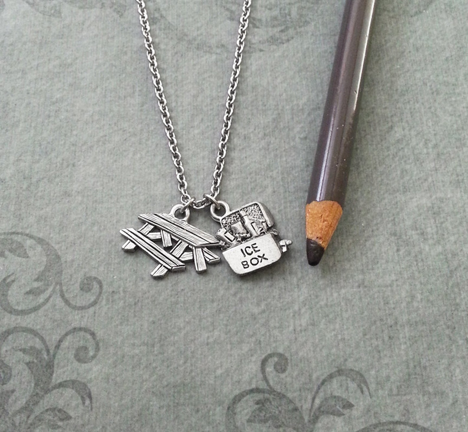 Picnic Table Necklace Cooler Necklace Picnic Necklace Icebox - Etsy