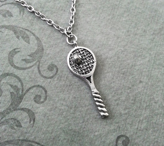 Tennis on sale racket necklace
