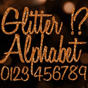 Orange Glitter Alphabet Clipart: Digital Glitter Alphabet Clip Art, Orange Glitter Letter, Large Glitter Letter, Orange Digital Alphabet PNG