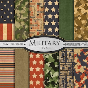 Camo digitaal papier afdrukbare camouflage leger achtergronden - VS militair papier met rode, witte en blauwe sterrenstrepen, 4 juli, patriottisch