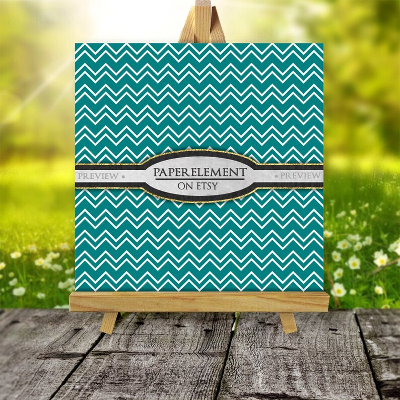 CSS Teal Chevron Latigo Set. main image 0