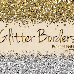 May include: A digital download of 16 glitter borders, ideal for adding a touch of sparkle to your designs. The borders are available in gold and silver glitter, and are perfect for adding a touch of glamour to your projects.