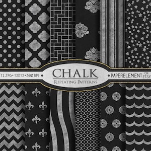 Chalk Digital Paper: Printable Blackboard Digital Paper with Chalkboard Art -  Chalk Scrapbook Paper with Chalk Board Art