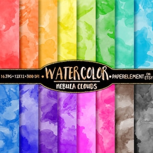 Watercolor Digital Paper: Watercolor Scrapbook Paper, Digital Watercolor Paper, Watercolor Background, Watercolor Printable Water Color Art