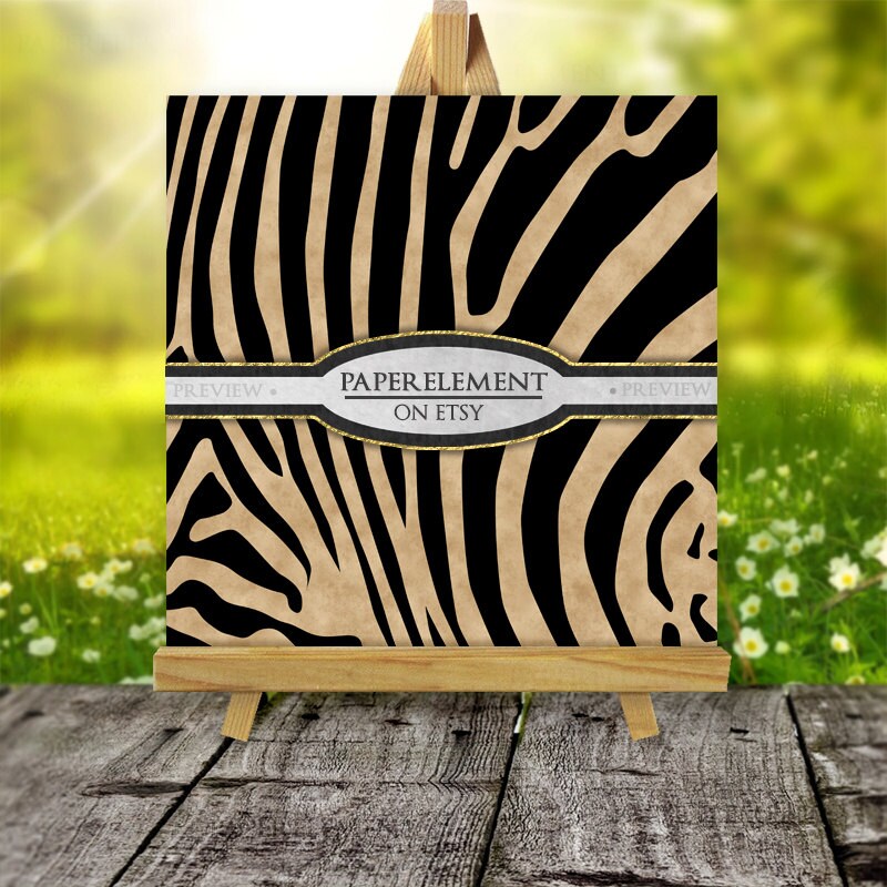 Animal Print Digital Paper: Safari Pattern Pack With Tiger, Elephant ...