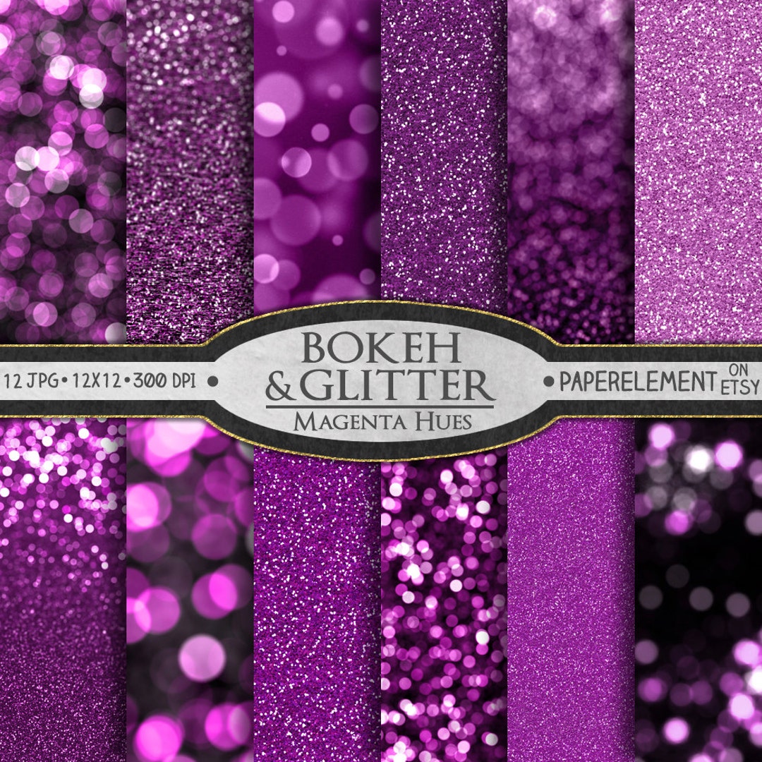 Pink Glitter Digital Paper Pink Glitter Paper, Pink Bokeh Paper, Pink