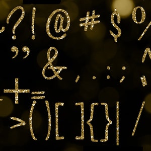 gold glitter alphabet clipart glitter alphabet clip art gold etsy