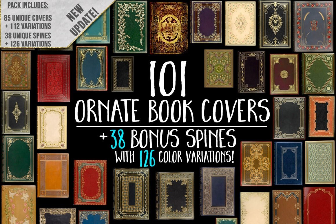 101 Book Covers: Book Cover Digital Paper Decorative Old - Etsy Australia