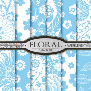 Floating Books Blue/Pink Printable Digital Paper – Creating & Co