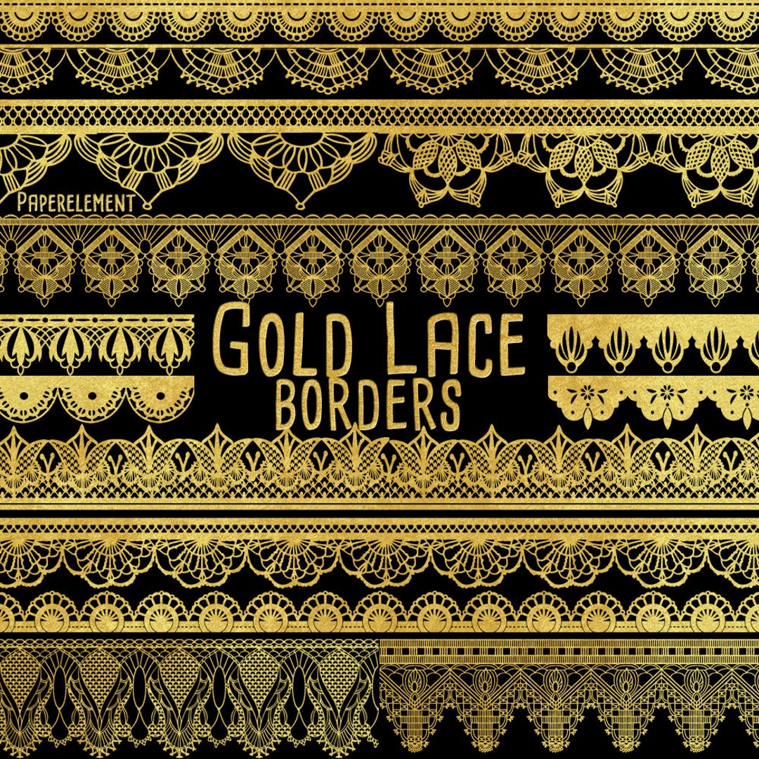 Gold Lace Borders: Gold Border Clipart Gold Lace Trim, Golden