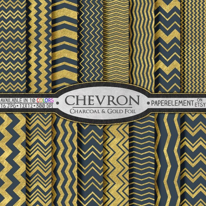 Charcoal Gray Digital Scrapbook Paper Chevron Digital Paper for Graduation and Men's Birthdays Instant Download image 1