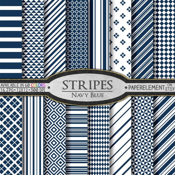 Navy Blue Stripe Digital Paper Navy Blue Stripes Paper Blue Stripes Background Digital Blue Stripes Navy Blue Geometric Pattern Download