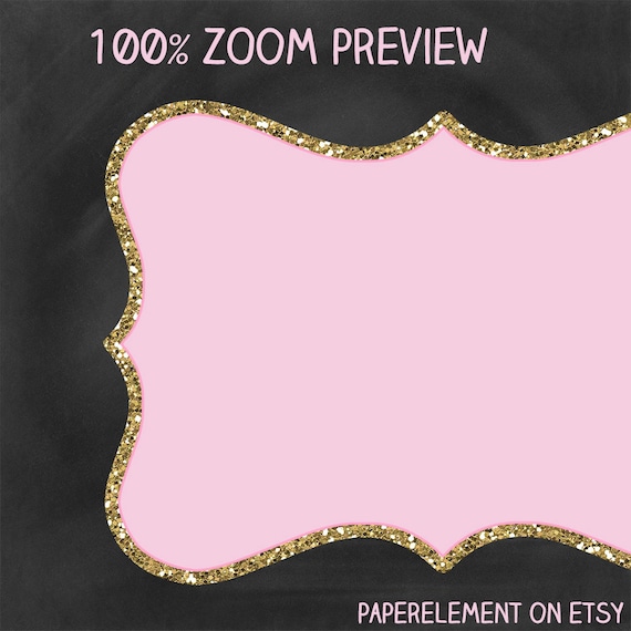 Gold Glitter Bunting Clipart Bunting Banner Clipart Pink And Etsy