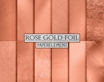 Sfondi lamina oro rosa: carta digitale oro rosa, foglio di rame oro rosa metallizzato, sfondo stampabile in oro rosa, trame in lamina oro rosa