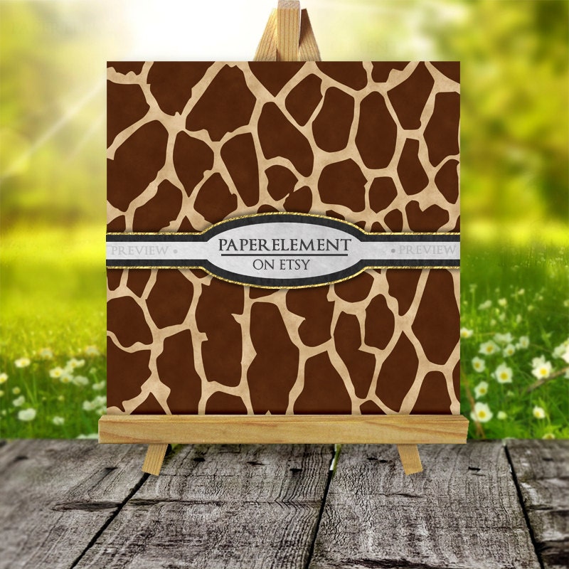 Animal Print Digital Paper: Safari Pattern Pack With Tiger - Etsy