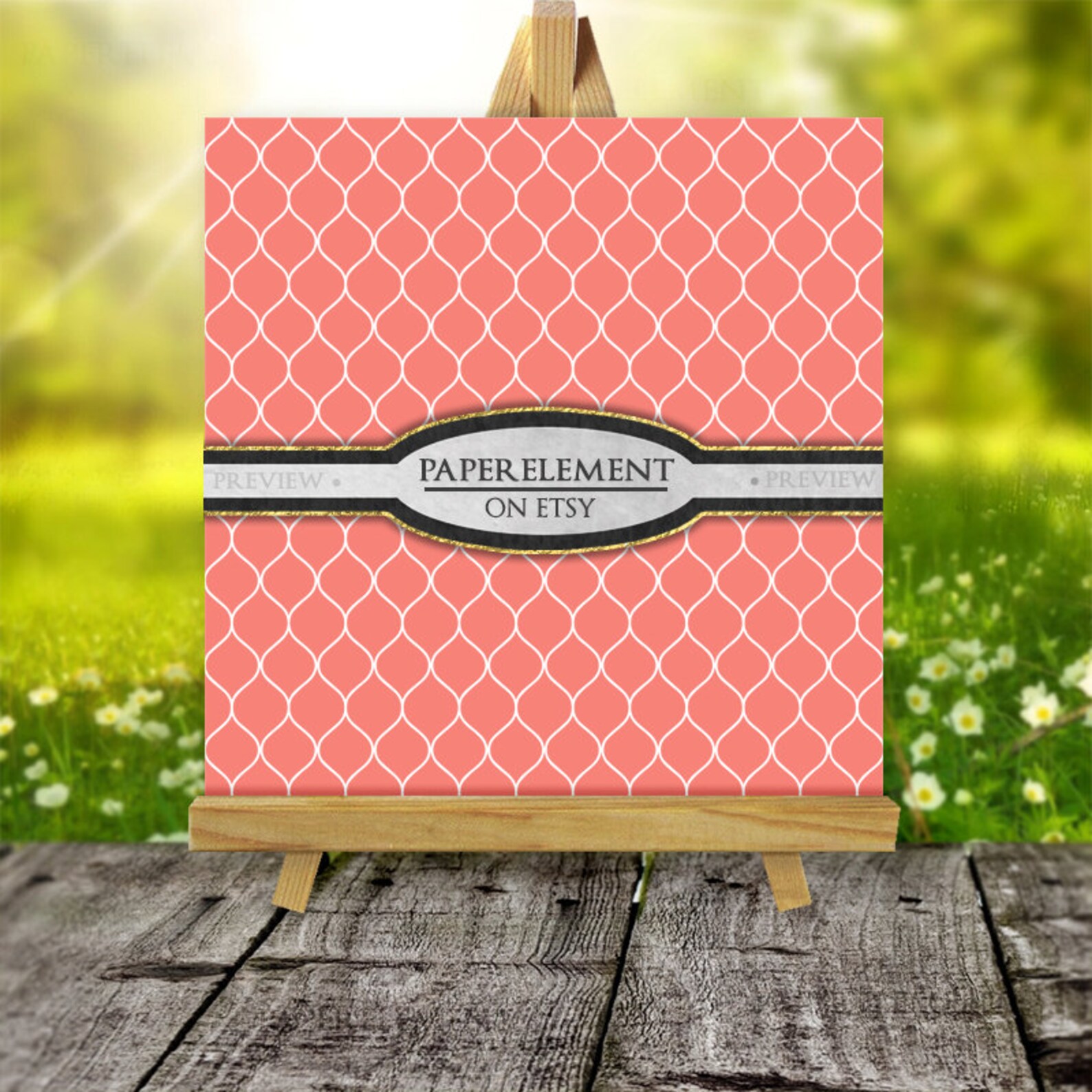 Salmon Polka Dot Digital Paper: Salmon Geometric Paper ...