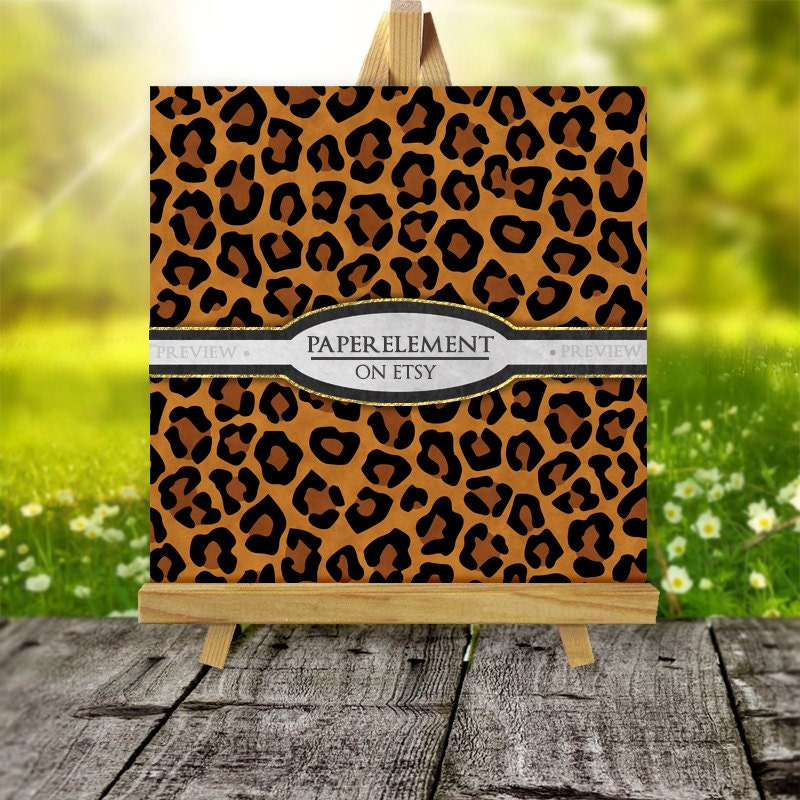 Animal Print Digital Paper: Safari Pattern Pack With Tiger - Etsy