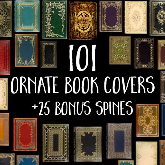 101 Decorative Book Covers Book Digital Paper Old Book Etsy