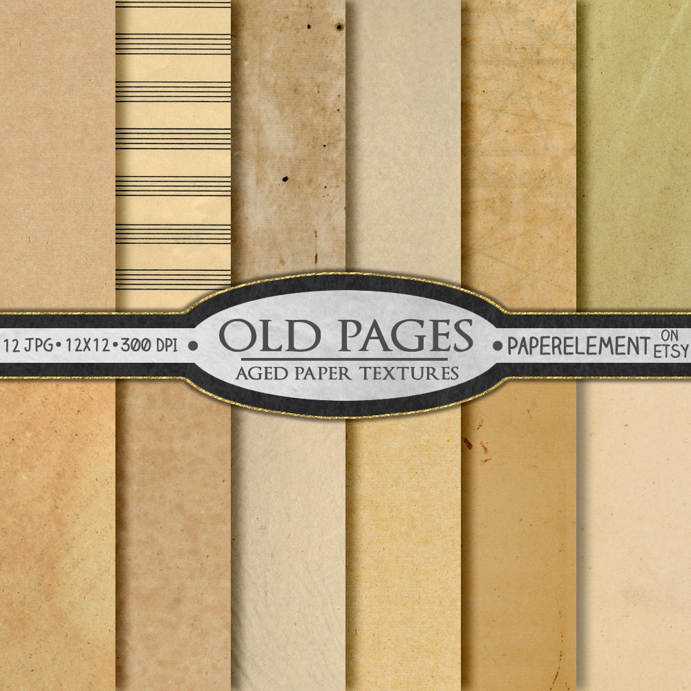 Old Paper Textures, Parchment Paper, Printable Aged Paper Textures