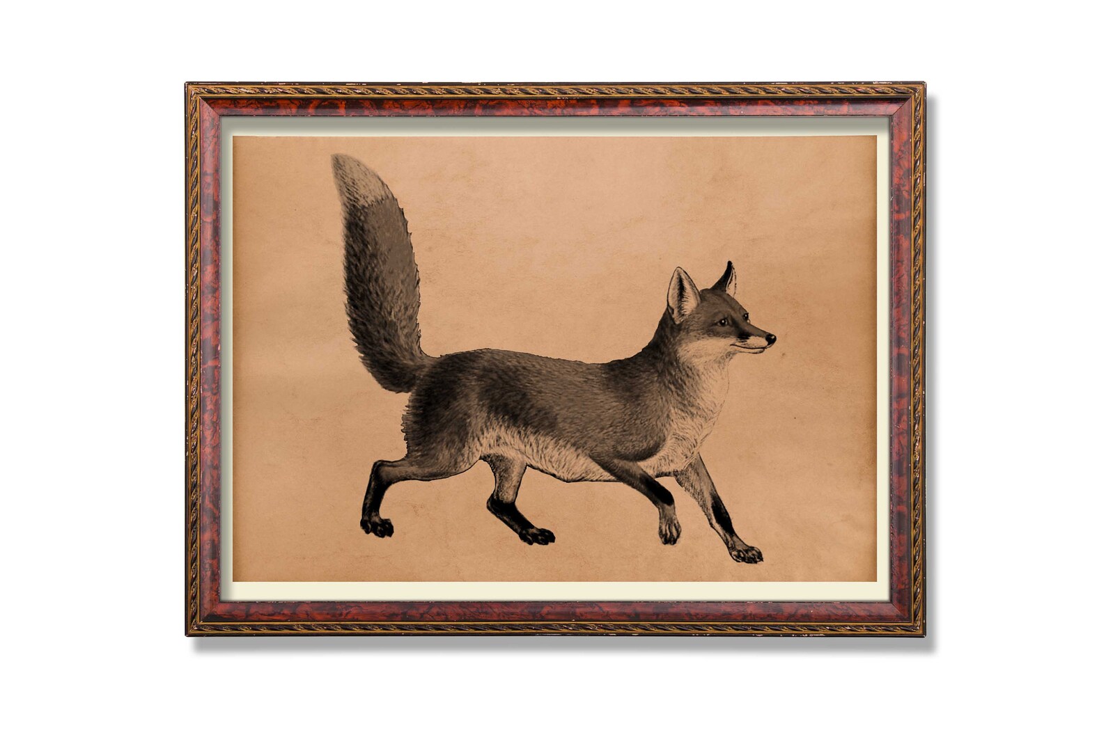 Animal poster Cabin decor Fox print Etsy