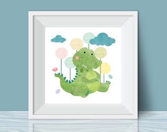 Alligator, Crocodile, Nursery Room, Children's Room, Square