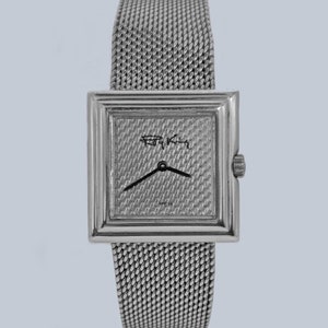 Vintage Roy King Silver Mesh Bracelet Watch Men's / Woman's London 1973 Superb Condition