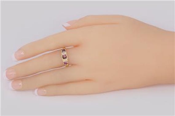 Antique Ruby & Diamond Ring Victorian 18ct Gold R… - image 7