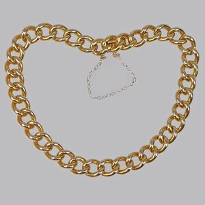 Victorian 18ct Gold Bracelet Solid Curb Links 32 gm Yellow Gold Antique Bracelet