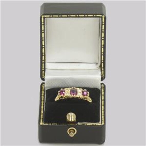 Antique Ruby & Diamond Ring Victorian 18ct Gold R… - image 6