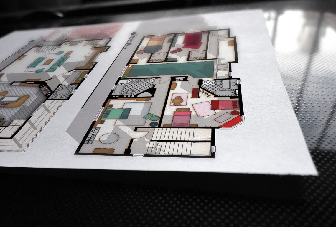 Full House TV Show Floor Plan Fuller House Tv Show Layout Etsy