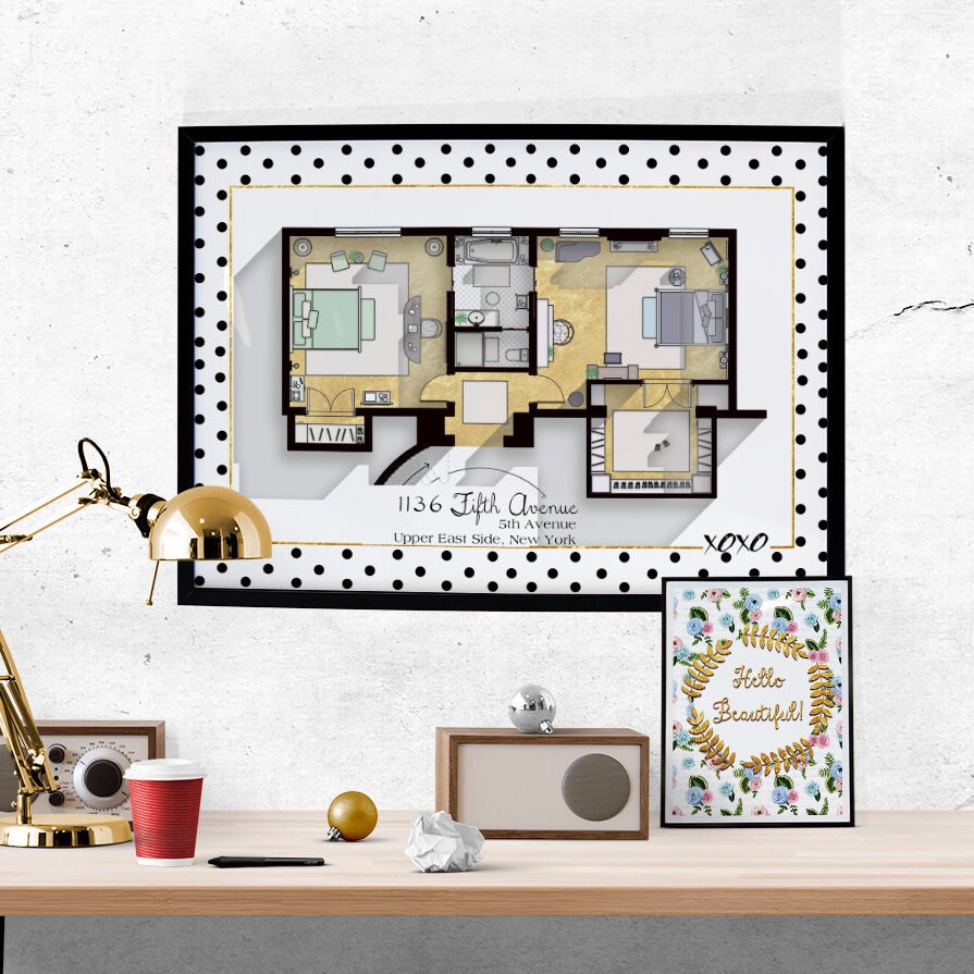 Gossip Girl Apartment Floor Plan Tv Show Floor Plan Blair Etsy Gossip Girl Apartment Floor Plan Tv Show Floor Plan Blair Etsy