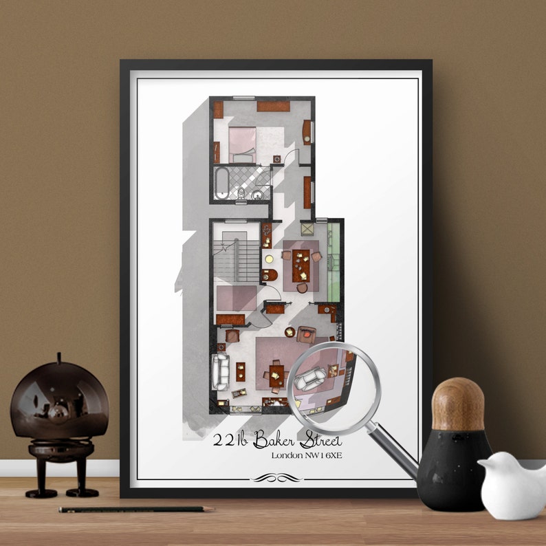Sherlock Poster Holmes 221b Baker Street London Image 0