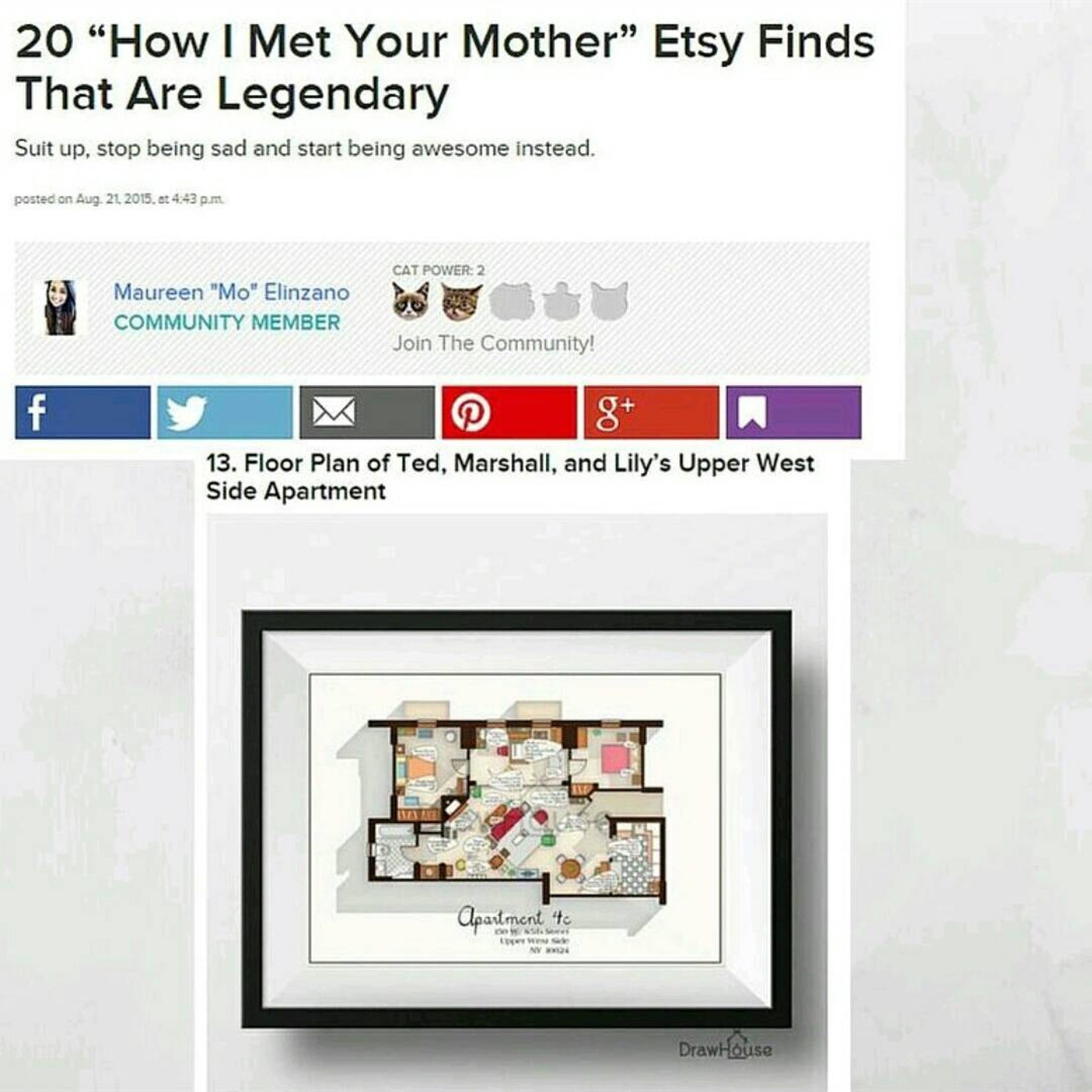 How I Met Your Mother Apartment Famous TV Show Floor Plan