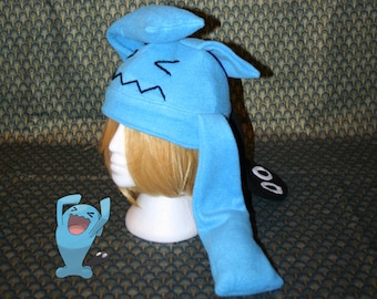 Wobbuffet Pokemon fleece hat- Adult/Kids size-Great geeky fandom gift- Perfect for Halloween