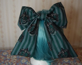 Harry Potter Slytherin Hair bow great gift or Lolita fashion Piece