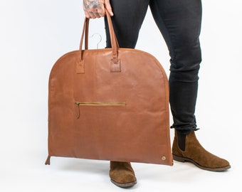 mens leather suit bag