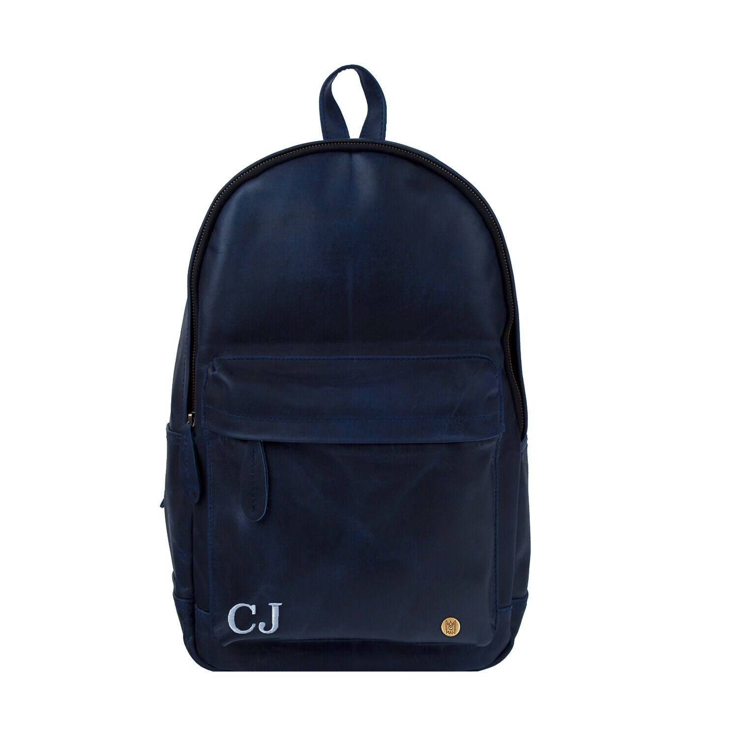 Navy Blue Leather With Personalized Initials | Laptop College