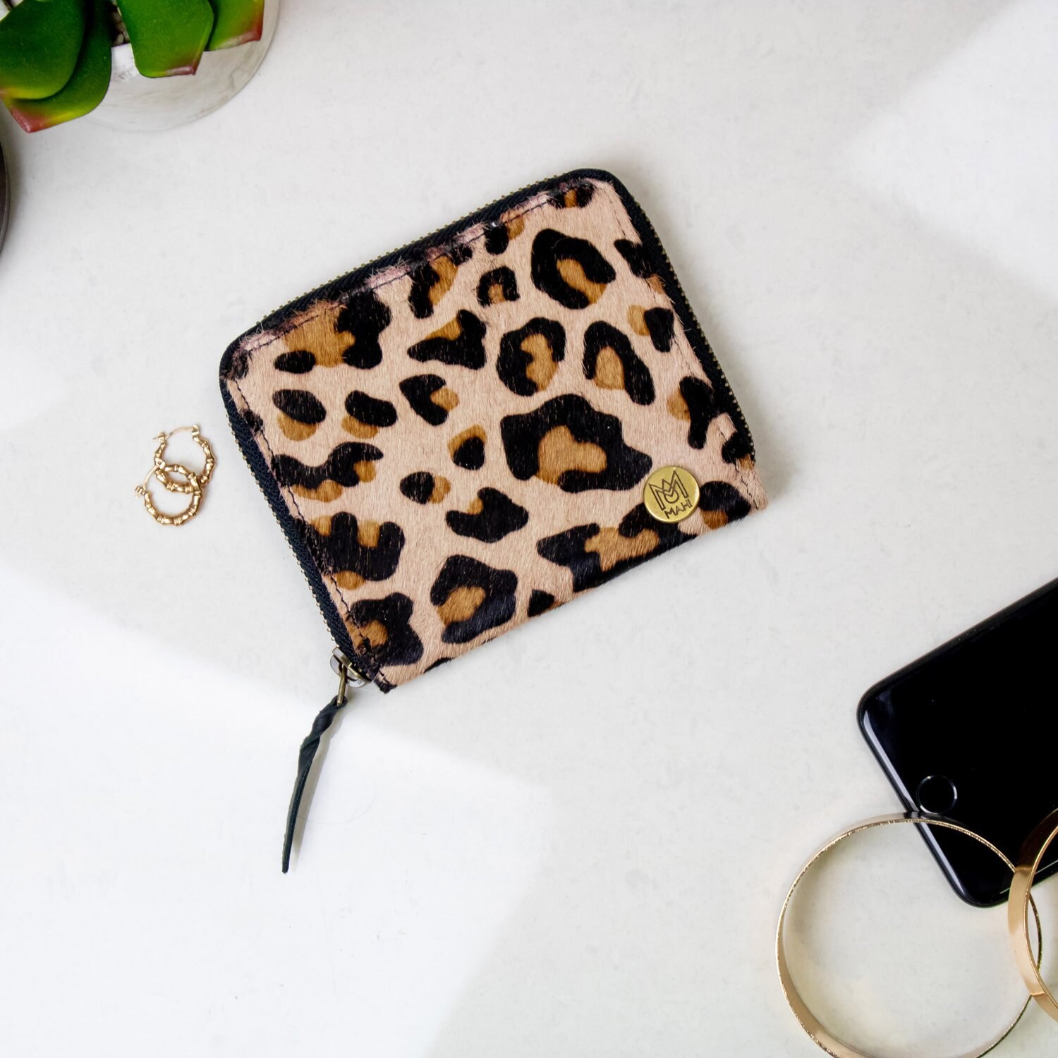 Leopard print wallet purse hot sale