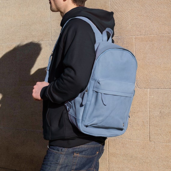 Personalized Initials Leather Backpack 
