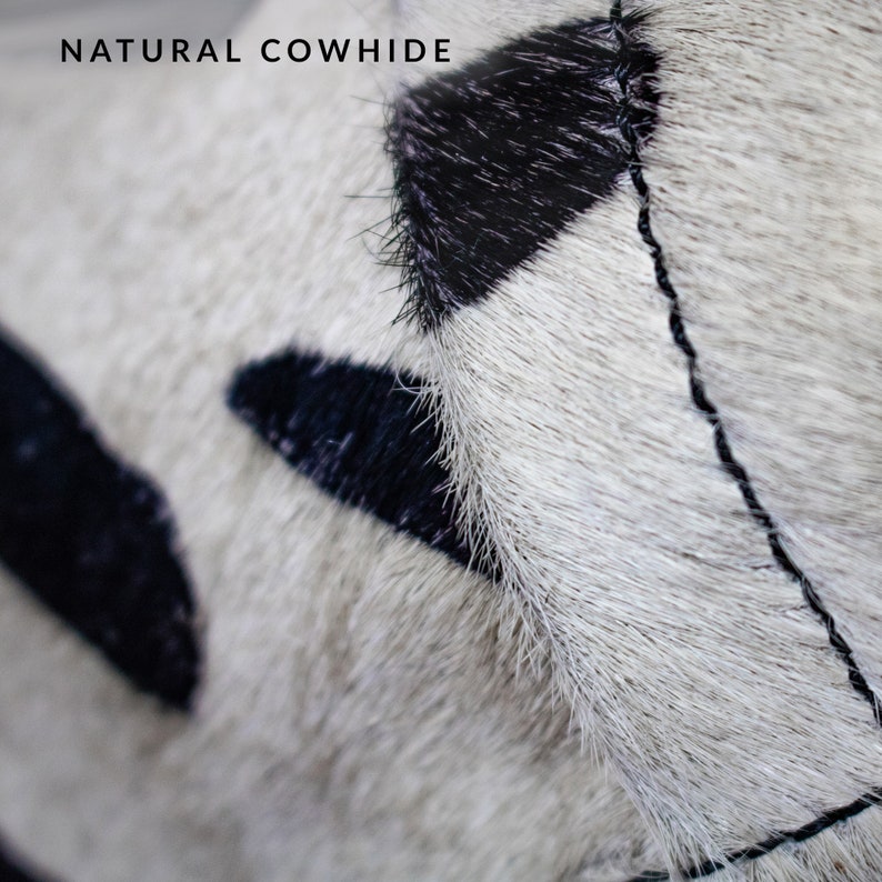 Cowhide Leather Backpack in Black and White Zebra Print Pony Hair and Full Grain Leather 13 inch laptop Handmade by MAHI Back to School image 5