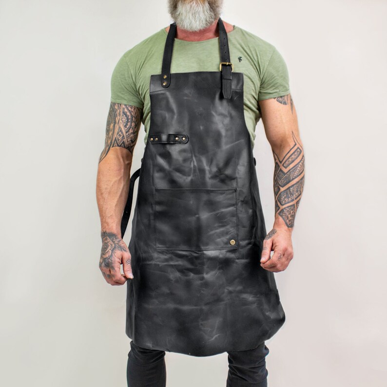 Download Distressed Full Grain Leather Apron For Bartenders Corporate Gifting Barista Apron Business Promotion Personalized Company Logo Kitchen Dining Home Living Kromasol Com