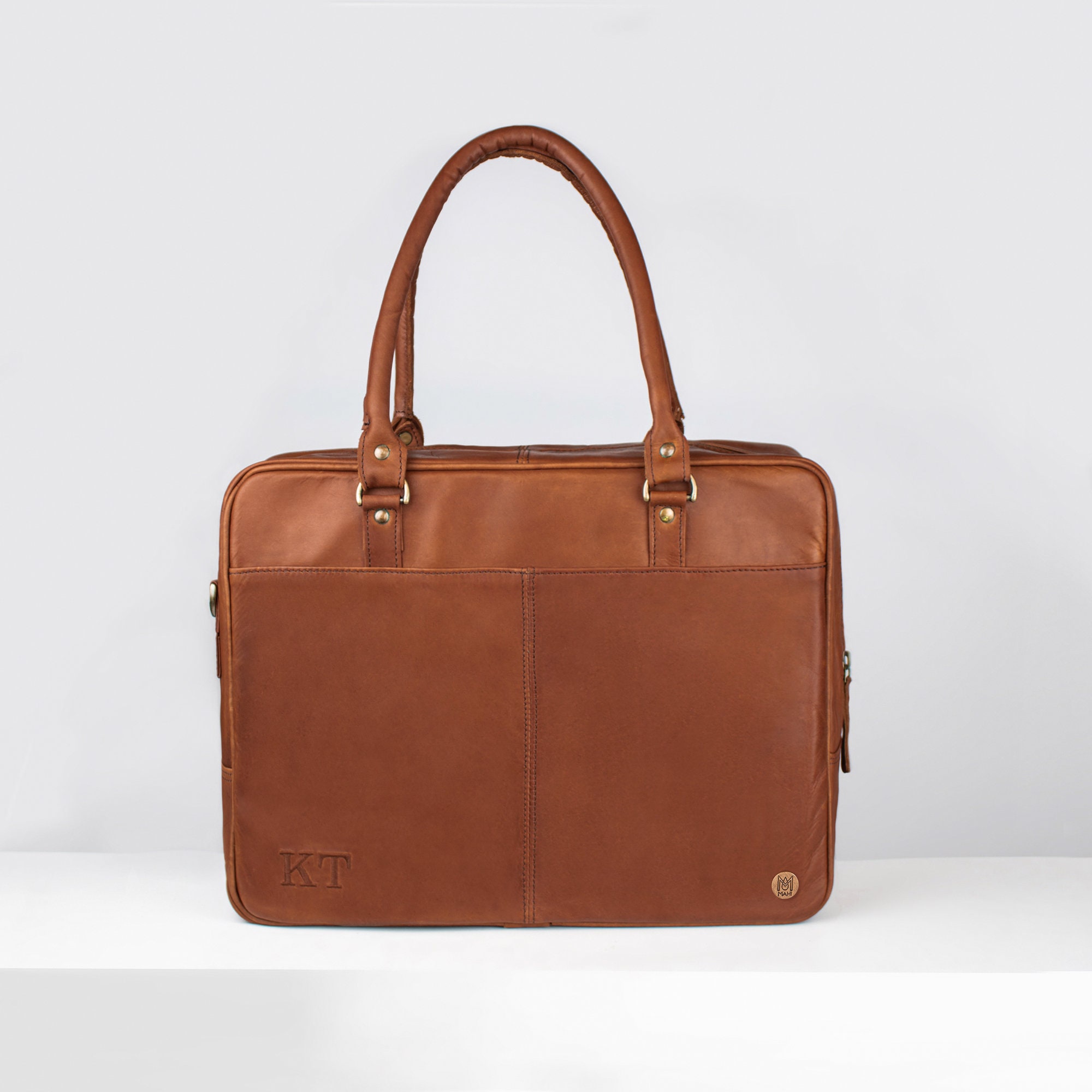 personalized leather briefcase