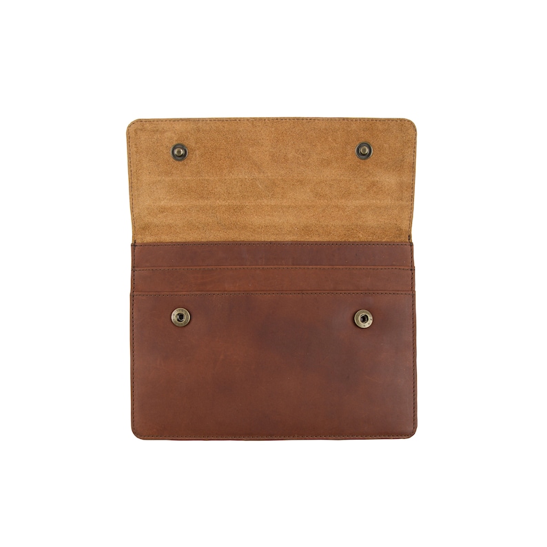 Cartera de viaje familiar personalizada en piel de grano completo marrón / Organizador de piel para viajes / Estuche de piel para portafolios / Portadocumentos imagen 7
