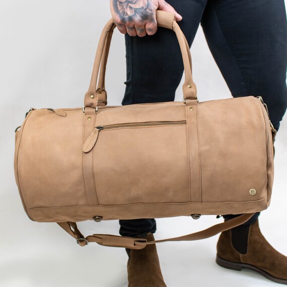 soft leather duffle bag