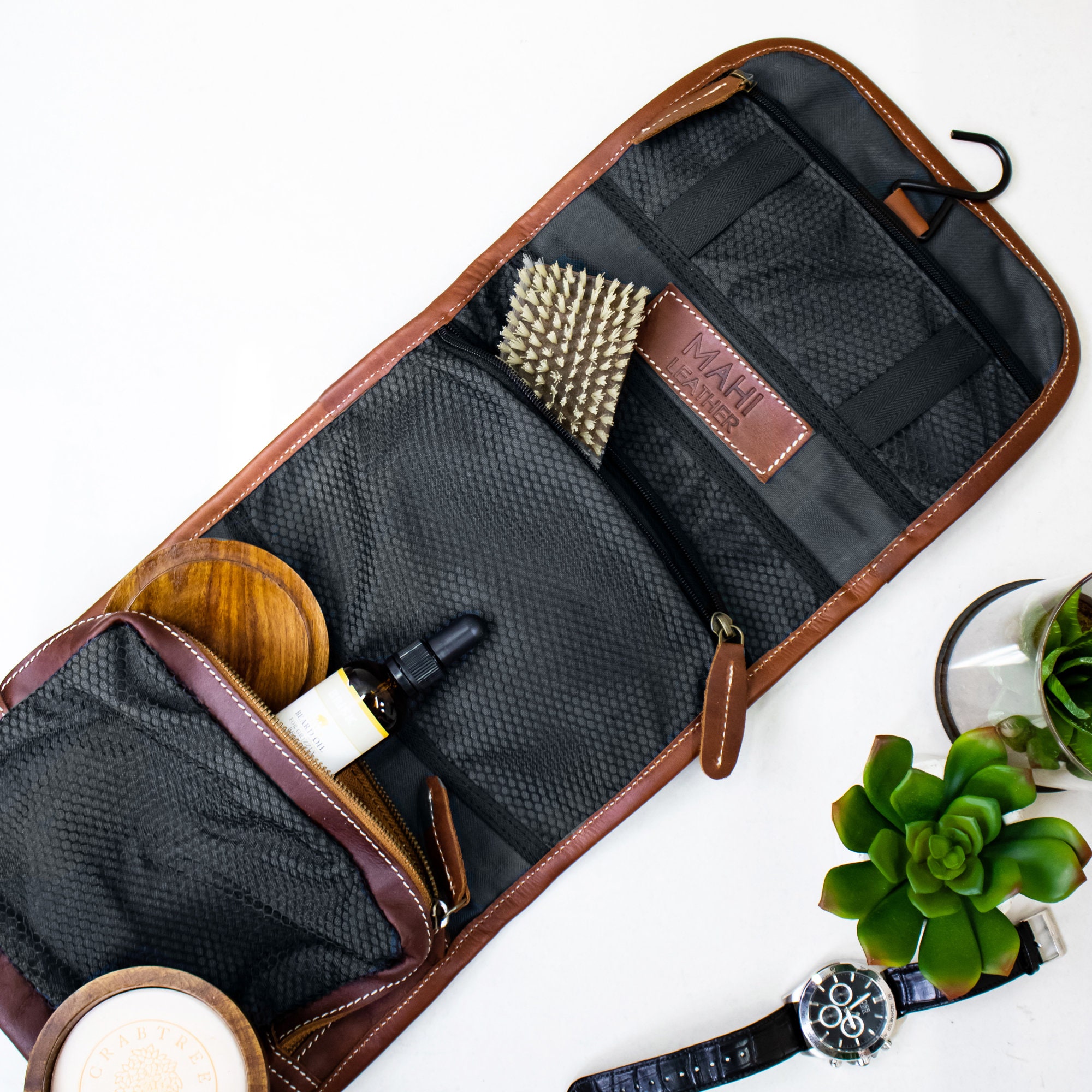 Personalized Dopp Kit: Folding Men's Toiletry Bag 
