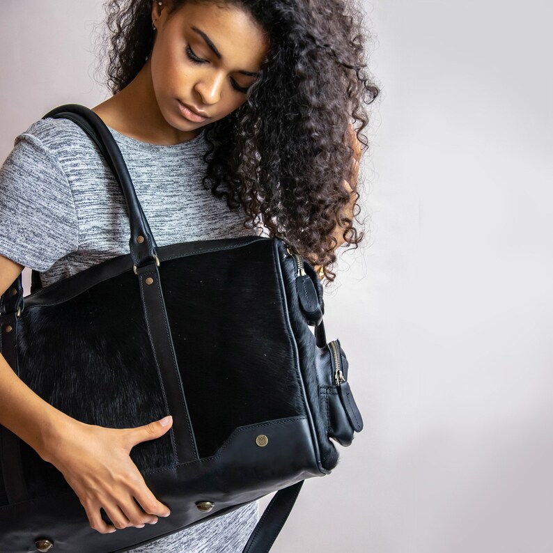 Cowhide Gift Set for Her With Matching Holdall Purse & Etsy UK