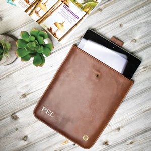 Gepersonaliseerde Kindle-hoesje/eReader-cover - Kindle Fire-hoesje/Kindle PaperWhite-hoesje/Leren Kindle-hoesje/Kindle-cover/Kindle Voyage | Monogram