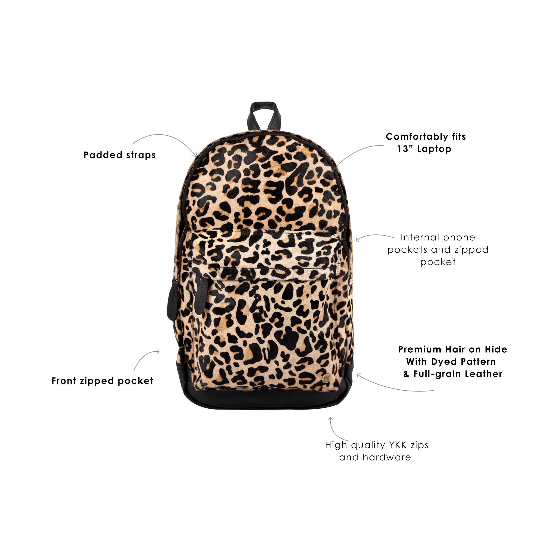 Cheetah Hair on Hide Leather Backpack | Meanwhile