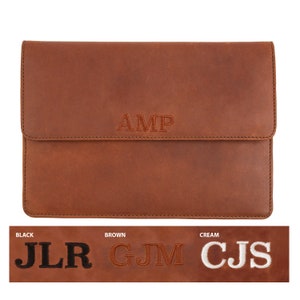 Cartera de viaje familiar personalizada en piel de grano completo marrón / Organizador de piel para viajes / Estuche de piel para portafolios / Portadocumentos imagen 2