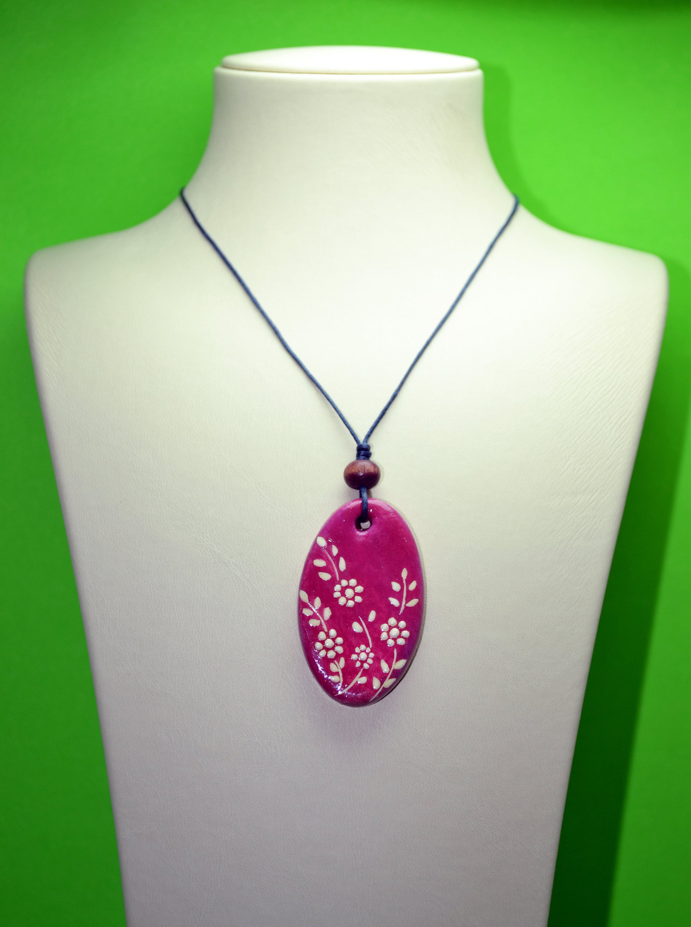 Handmade Jewelry Air Dry Clay Necklace Clay Jewelry Flower Etsy